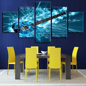 Framed 5 Panels - Guitar