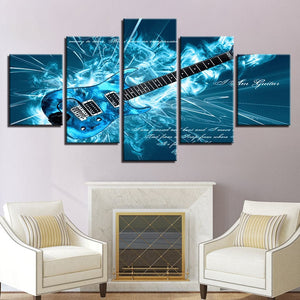 Framed 5 Panels - Guitar