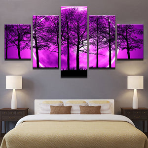 Framed 5 Panels - Forest