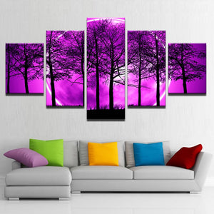 Framed 5 Panels - Forest