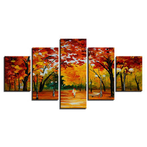 Framed 5 Panels - Autumn