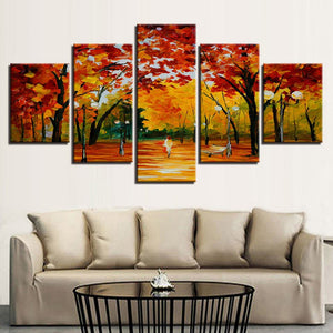 Framed 5 Panels - Autumn