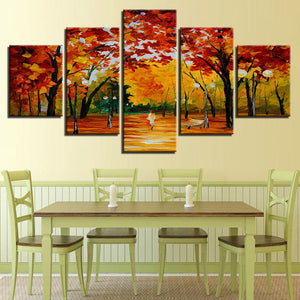 Framed 5 Panels - Autumn