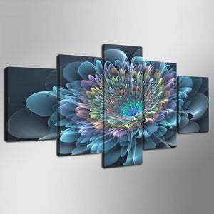 Framed 5 Panels - Flower