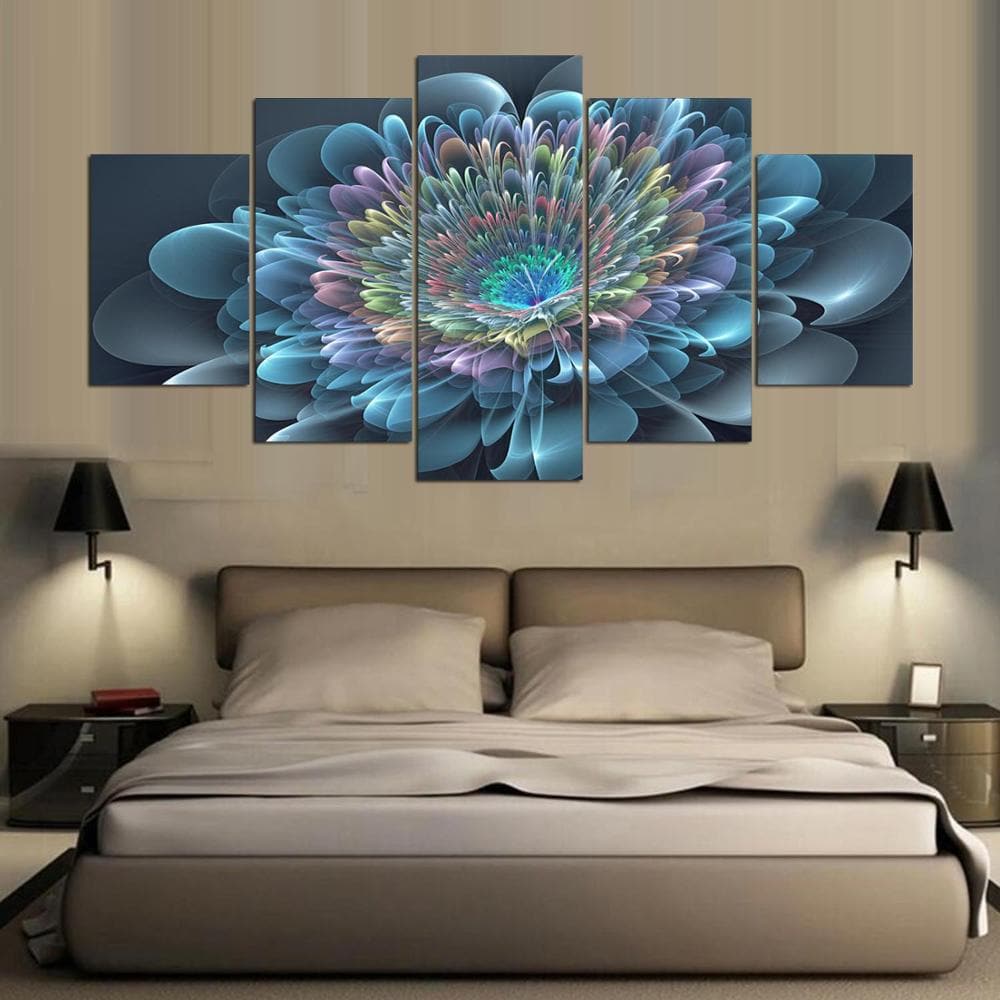 Framed 5 Panels - Flower