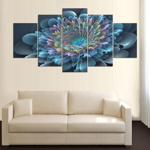 Framed 5 Panels - Flower