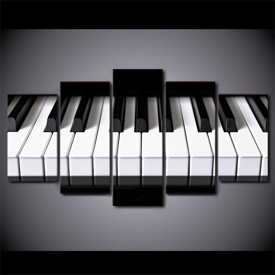 Framed 5 Panels - Piano