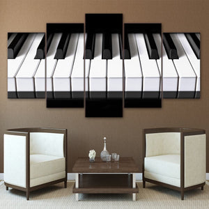 Framed 5 Panels - Piano