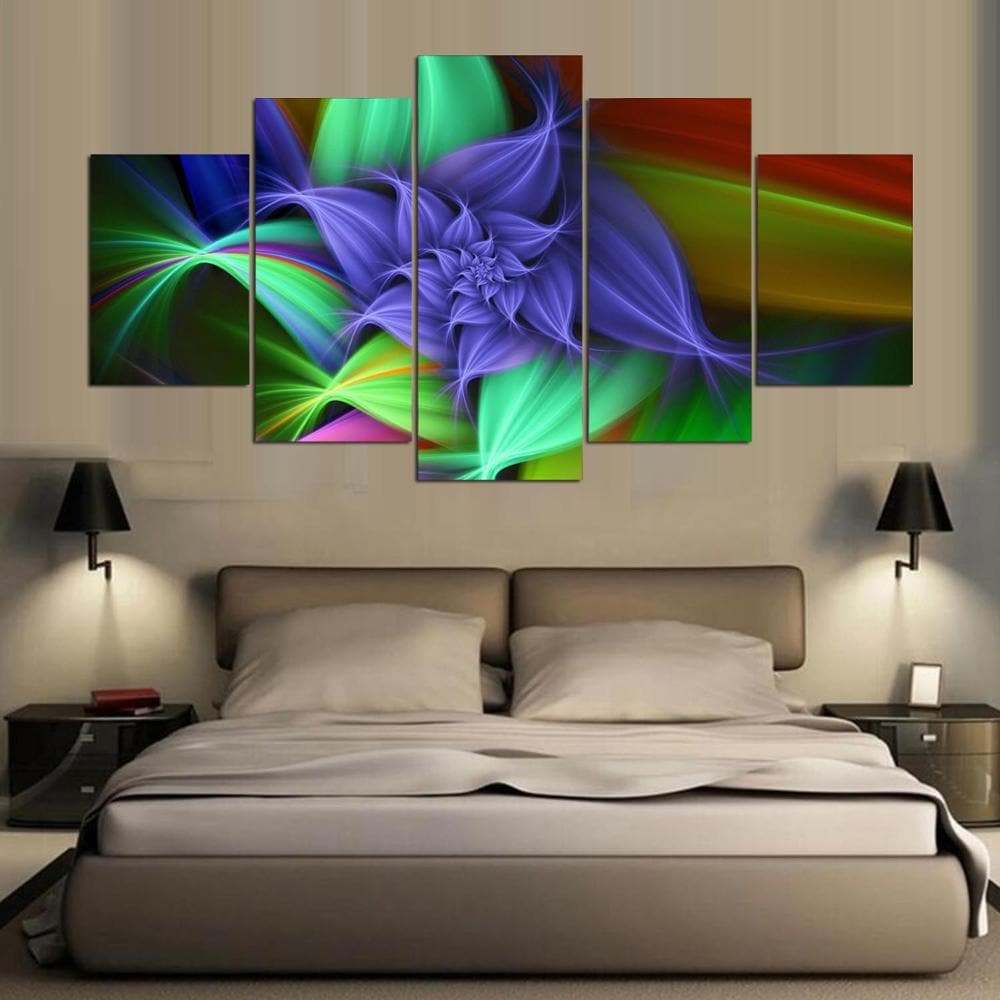 Framed 5 Panels - Flower