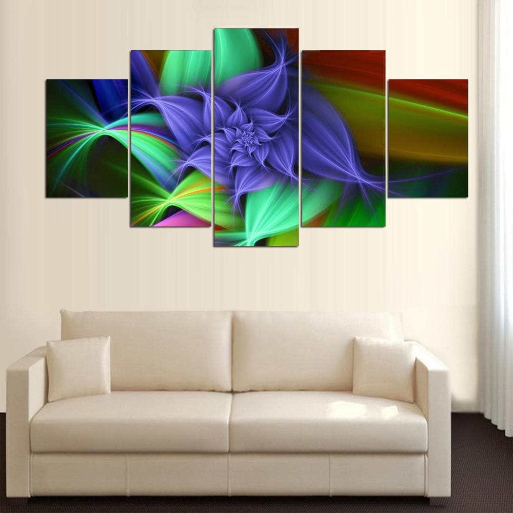Framed 5 Panels - Flower
