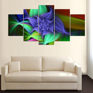 Framed 5 Panels - Flower