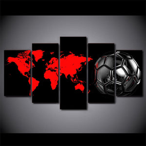 Framed 5 Panels - Football World Cup