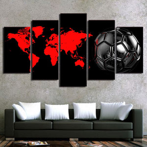 Framed 5 Panels - Football World Cup