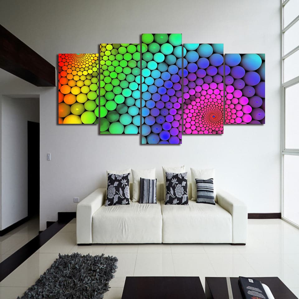 Framed 5 Panels - Abstract