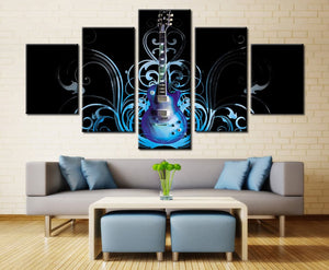 Framed 5 Panels - Guitar
