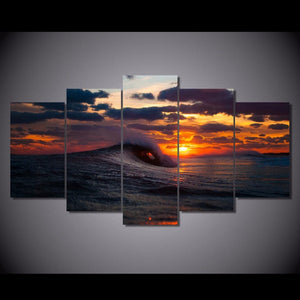 Framed 5 Panels - Sunrise