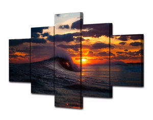 Framed 5 Panels - Sunrise