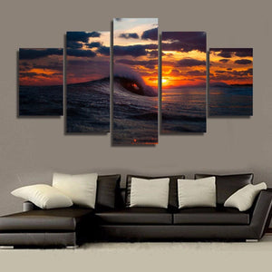 Framed 5 Panels - Sunrise