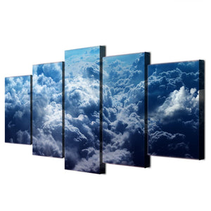 Framed 5 Panels - Cloud
