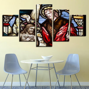 Framed 5 Panels - Jesus