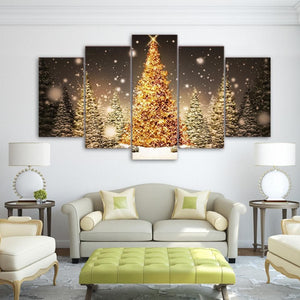 Framed 5 Panels - Christmas Tree