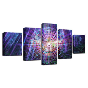 Framed 5 Panels - Abstract