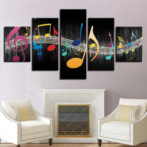 Framed 5 Panels - Music