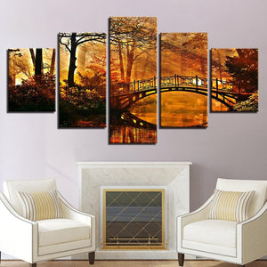 Framed 5 Panels - Landscape