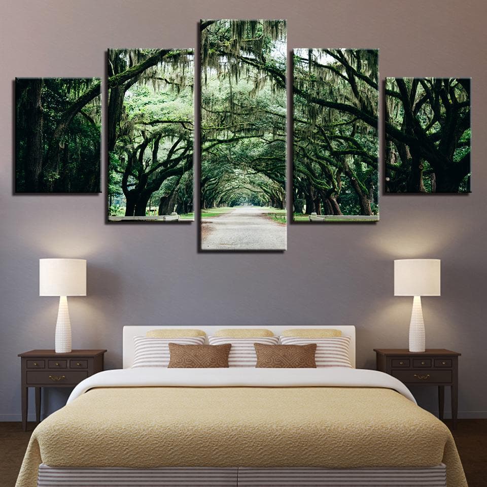 Framed 5 Panels - Forest