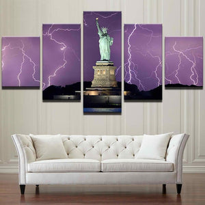 Framed 5 Panels - Statue of Liberty