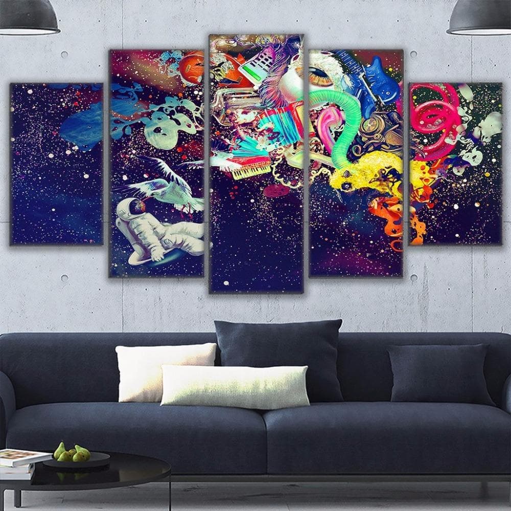 Framed 5 Panels - Abstract