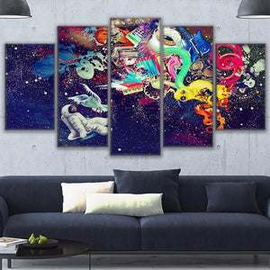 Framed 5 Panels - Abstract