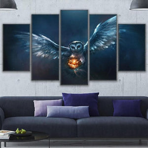 Framed 5 Panels - Owl