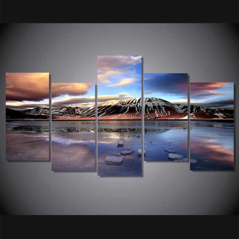 Pine Stretched  Framed 5 Panels - Landscape