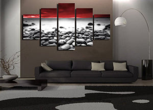 Framed 5 Panels - Stone