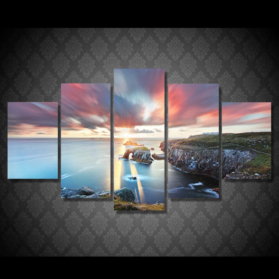 Pine Stretched  Framed 5 Panels - Landscape
