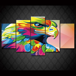 Framed 5 Panels - Eagle
