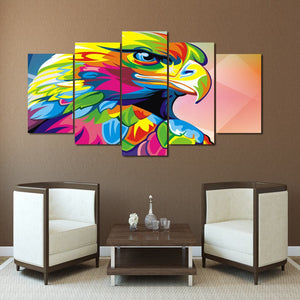 Framed 5 Panels - Eagle