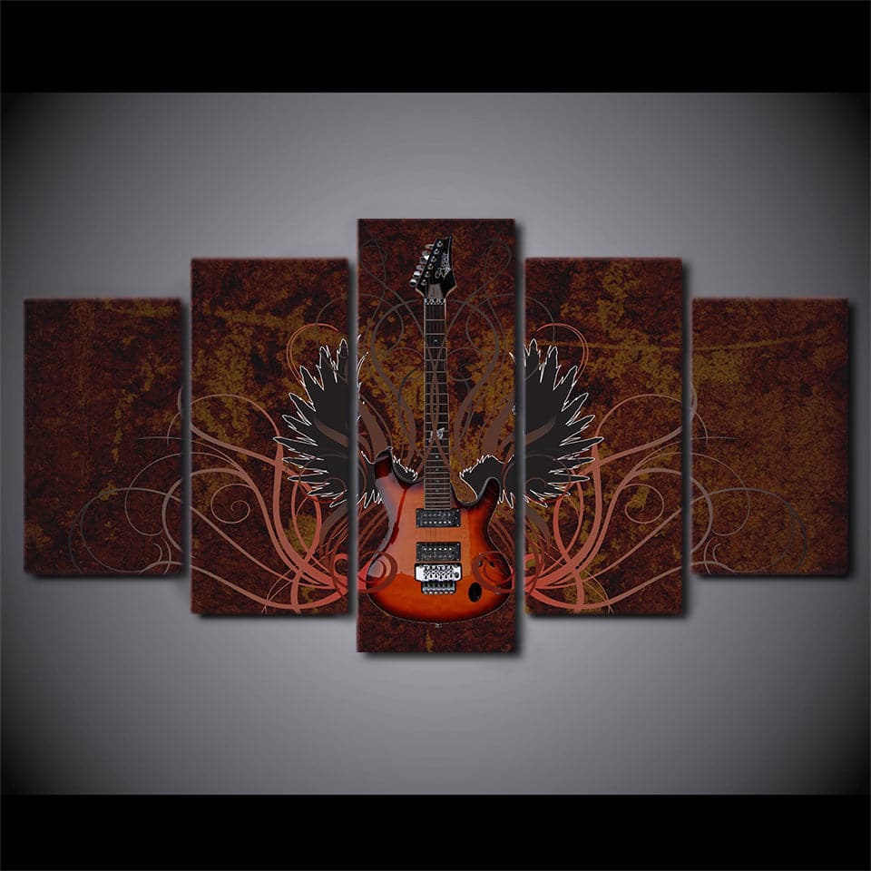Framed 5 Panels - Guitar