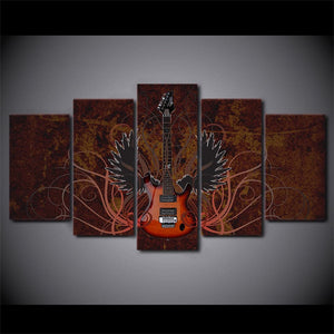 Framed 5 Panels - Guitar