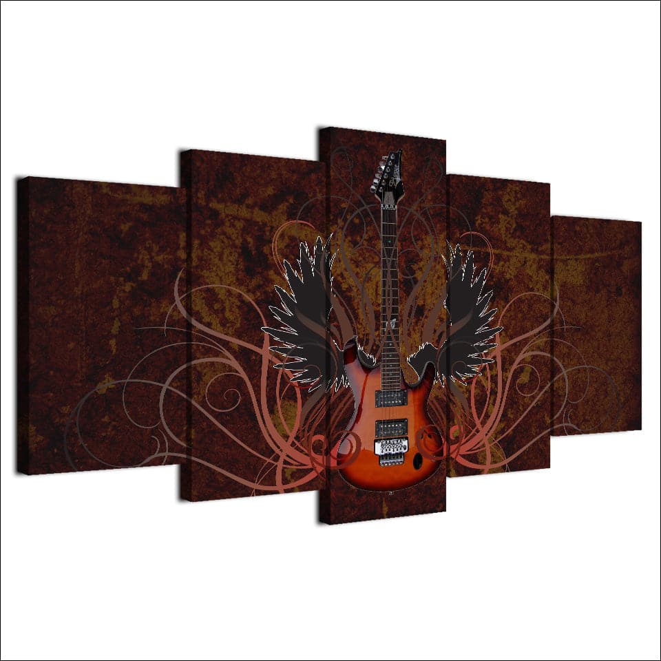 Framed 5 Panels - Guitar