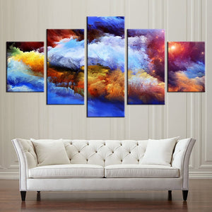 Framed 5 Panels - Abstract