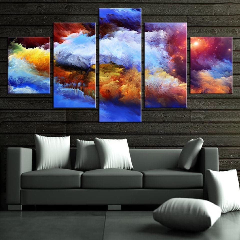Framed 5 Panels - Abstract