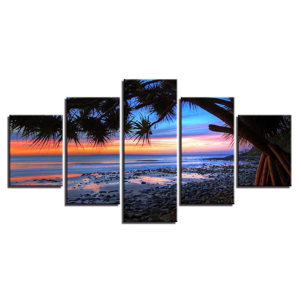 Pine Stretched  Framed 5 Panels - Landscape