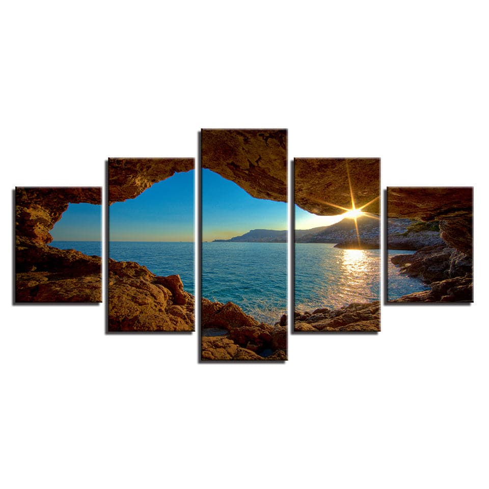 Pine Stretched  Framed 5 Panels - Landscape