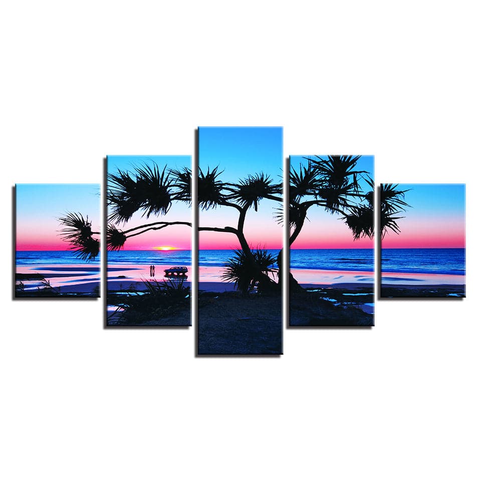 Pine Stretched  Framed 5 Panels - Landscape