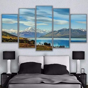 Pine Stretched  Framed 5 Panels - Landscape