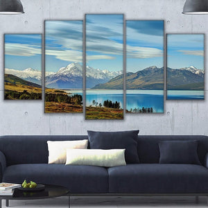 Pine Stretched  Framed 5 Panels - Landscape