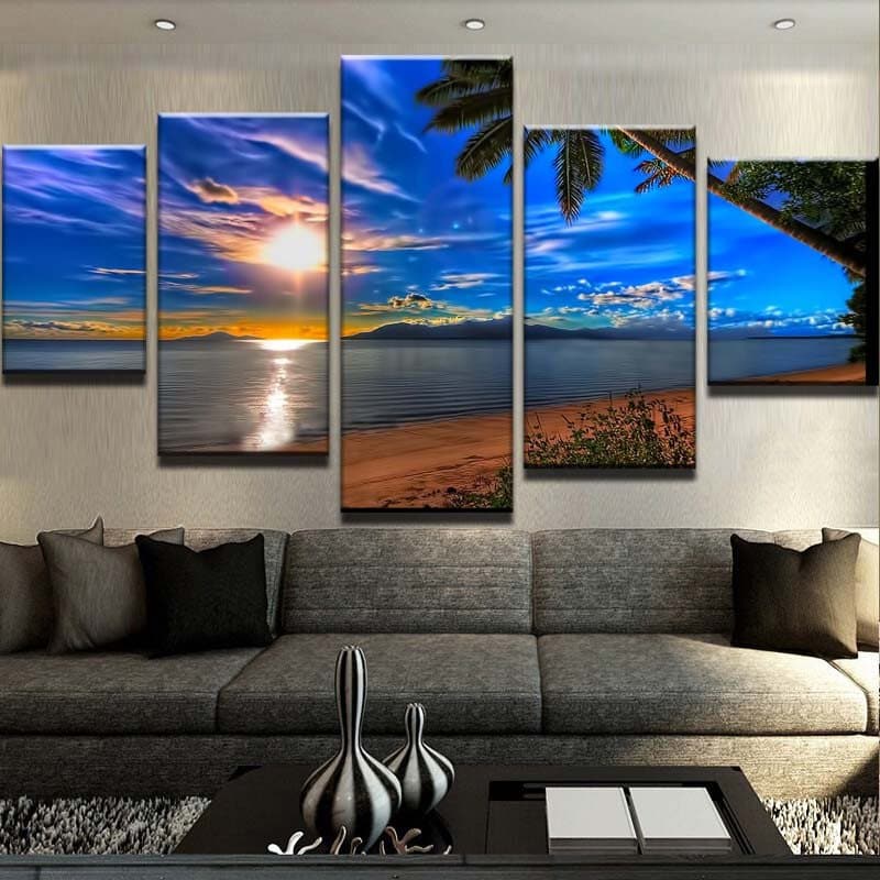 Pine Stretched  Framed 5 Panels - Landscape