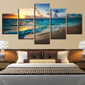 Framed 5 Panels - Seascape